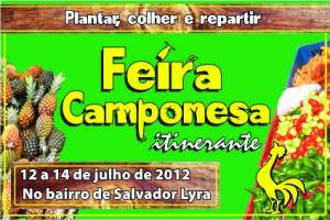 Feira Camponesa itinerante chega à Salvador Lyra com alimentos livres de agrotóxicos Feira Camponesa itinerante chega à Salvador Lyra com alimentos livres de agrotóxicos